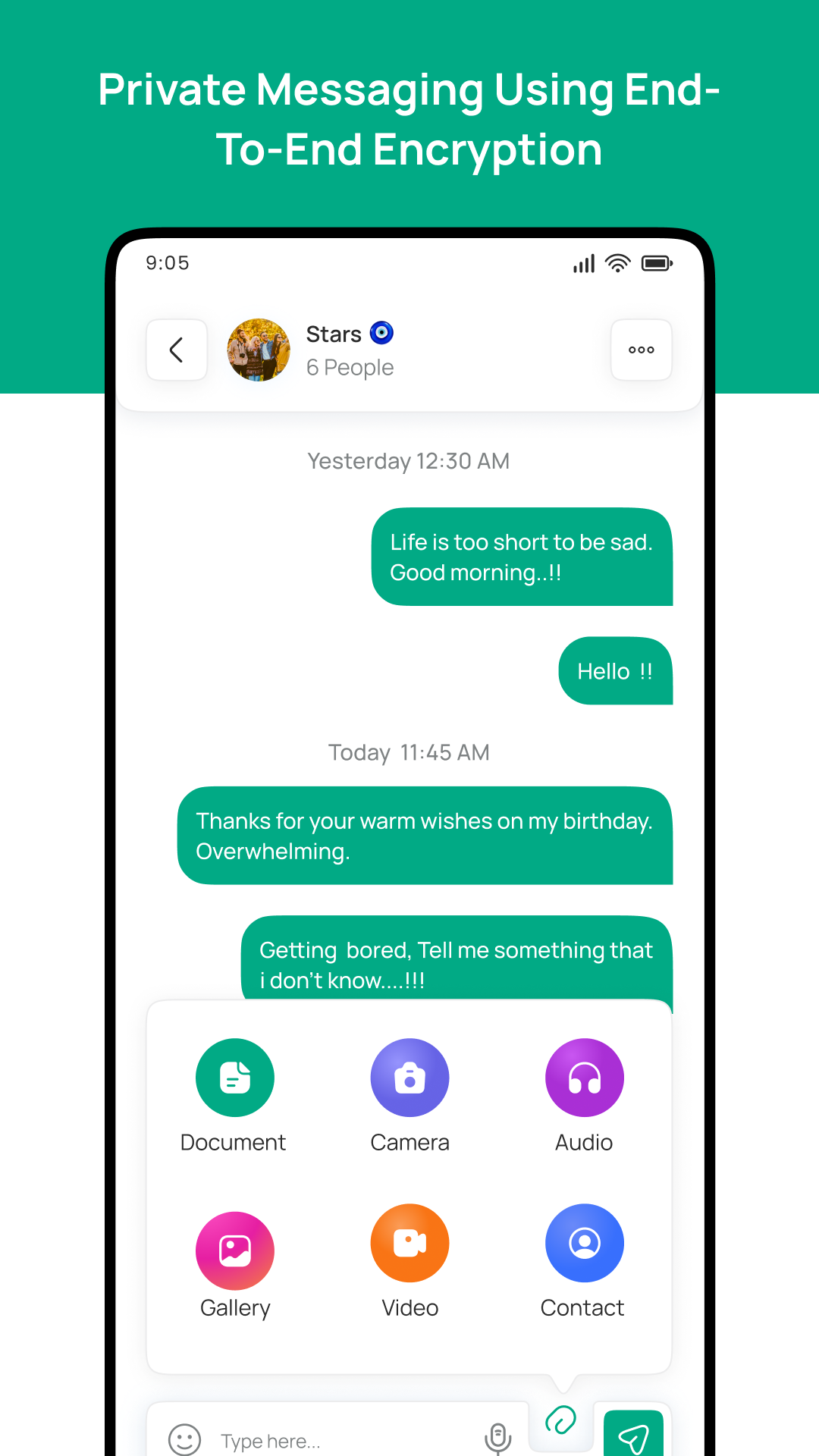 Private Messaging Using End-To-End Encryption